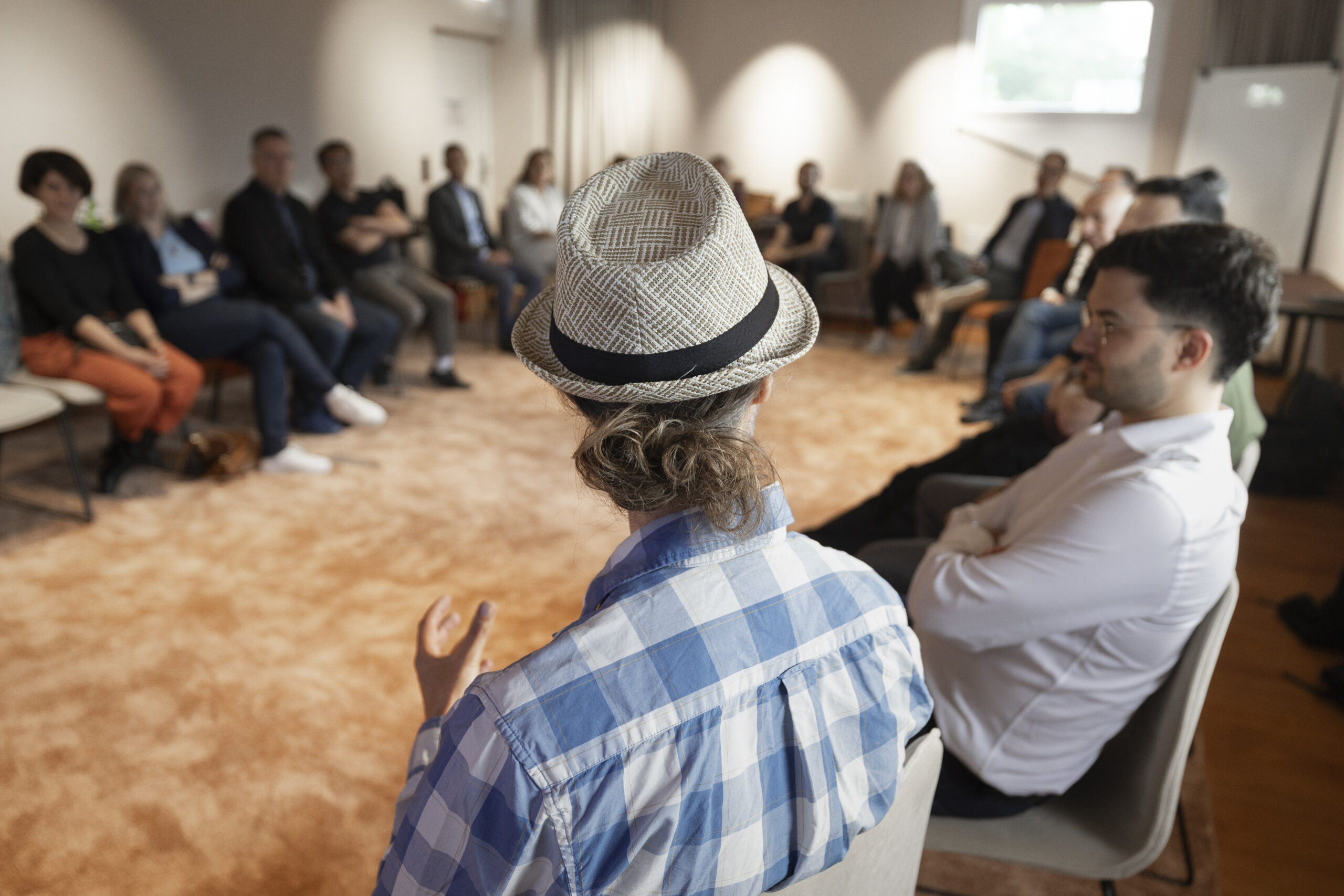 Participants at the AI Café